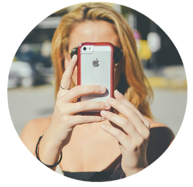 girl selfie camera picture pixabay circle