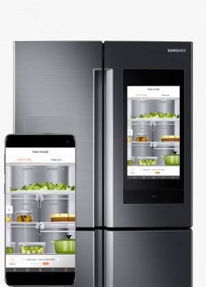 refrigerator with screen