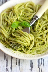 Pesto pasta.